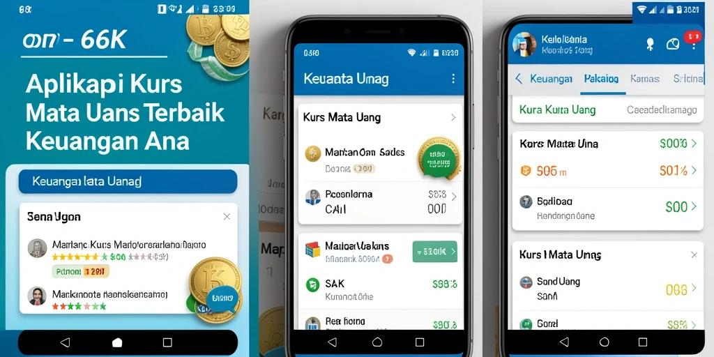 Antarmuka pengguna 66K yang menampilkan nilai tukar mata uang secara real-time.