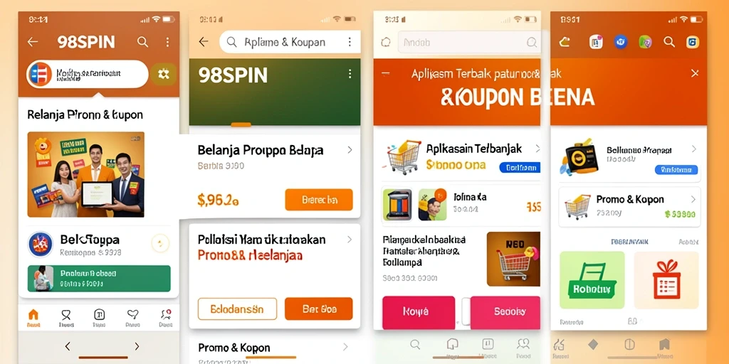 Antarmuka 98SPIN yang memudahkan dalam menemukan promo.