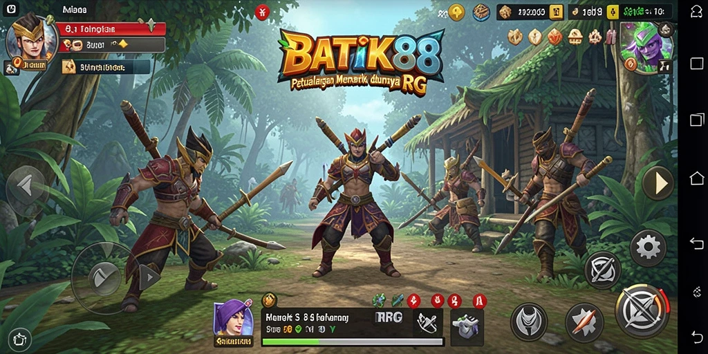 Tampilan antarmuka permainan RPG yang menarik dan interaktif.