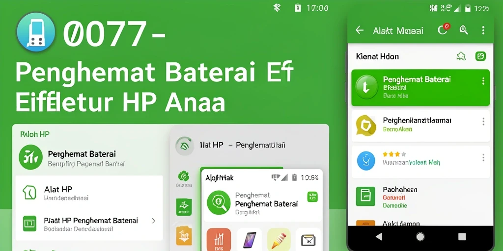 Tampilan antarmuka C0077 untuk penghematan baterai yang efisien.