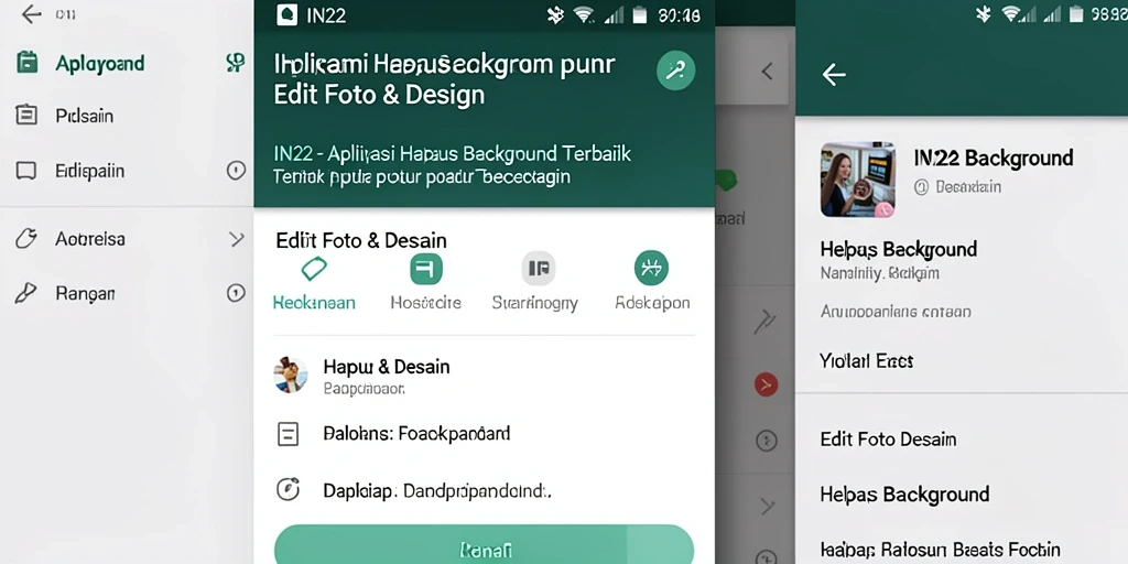Antarmuka IN22 yang user-friendly dengan fitur Hapus Background.
