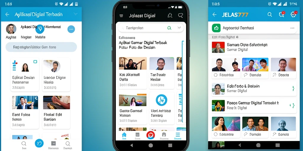 Antarmuka pengguna JELAS777 yang modern dan intuitif untuk mengedit gambar.