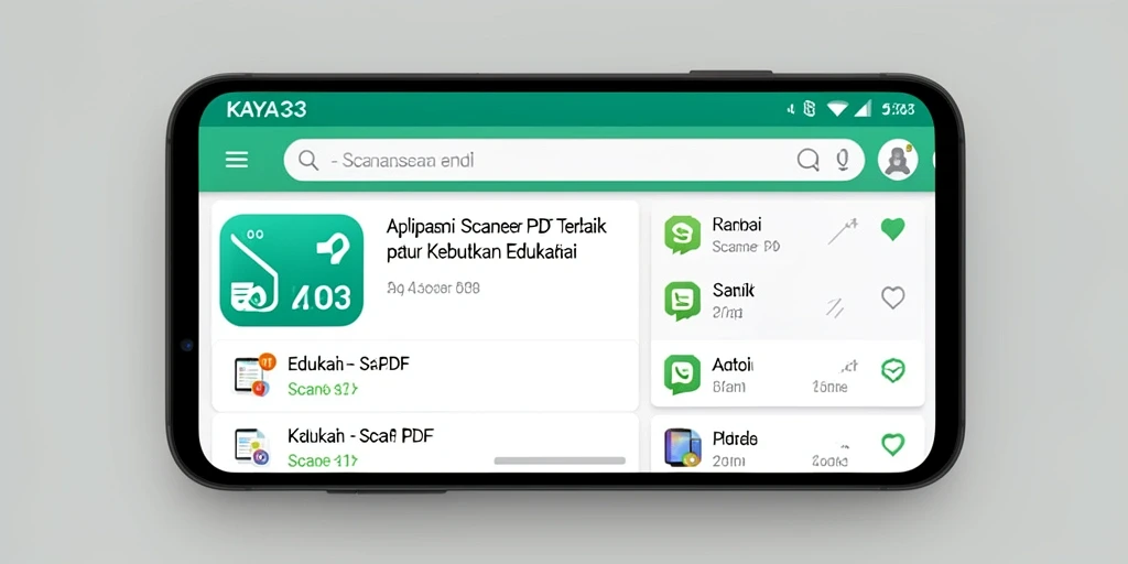 Tampilan antarmuka aplikasi KAYA33 untuk Scanner PDF yang user-friendly.