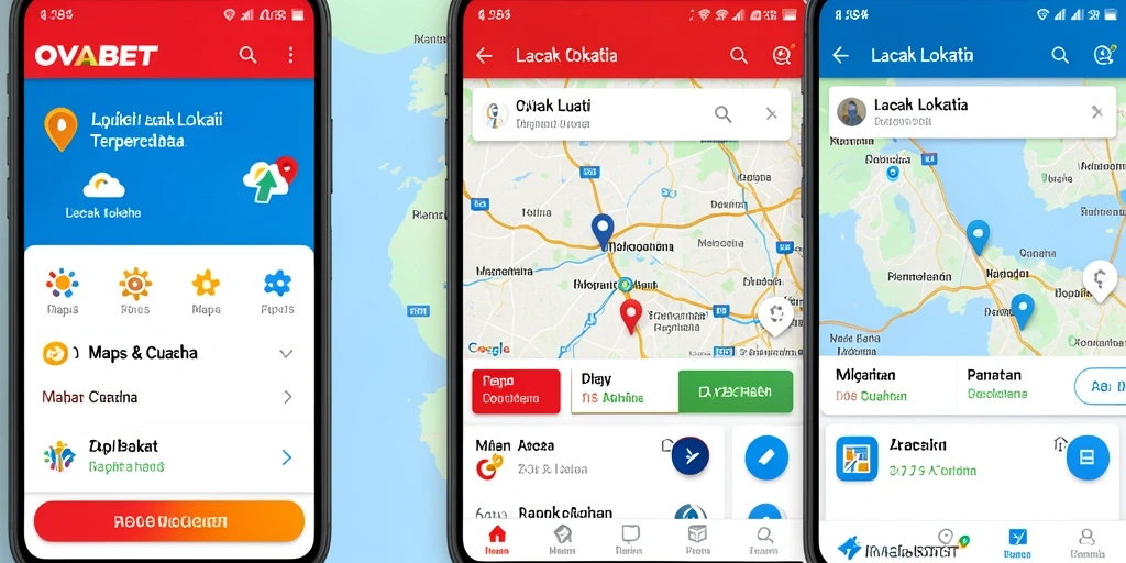 Tampilan antarmuka OVABET yang menampilkan fitur Lacak Lokasi dengan jelas.