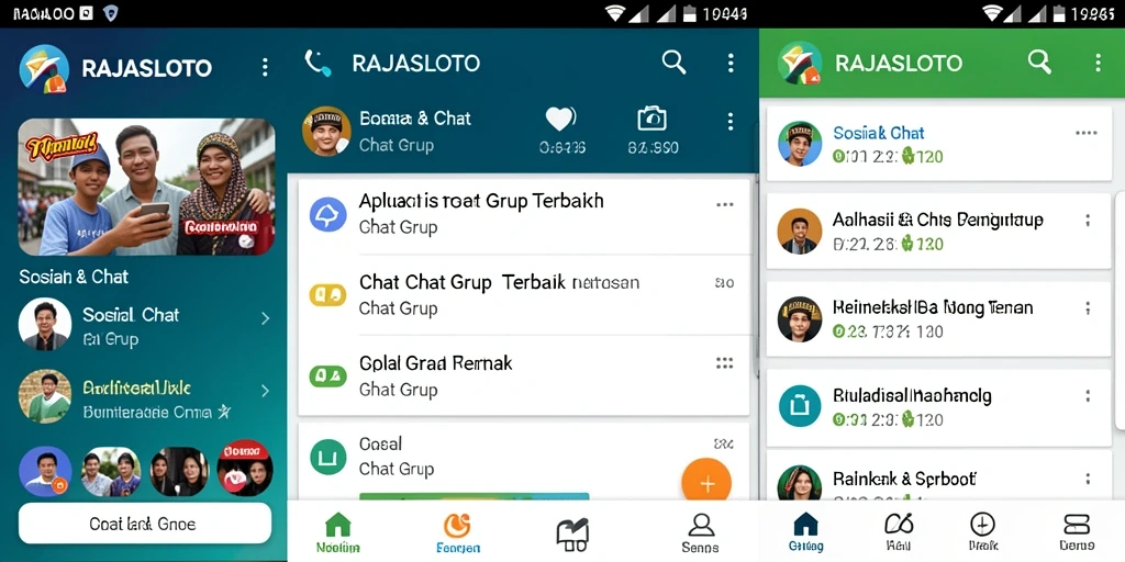 Tampilan antarmuka RAJASLOTO yang intuitif untuk chatting grup.
