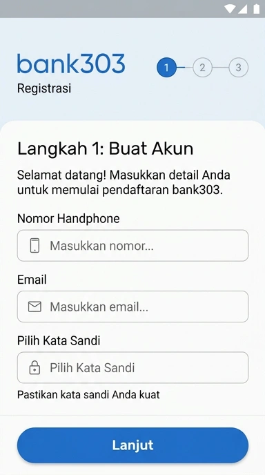 Cara Mudah Daftar Akun Bank303 di Android